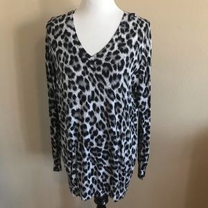 Michael Kors Black Cheetah Print Sweater
